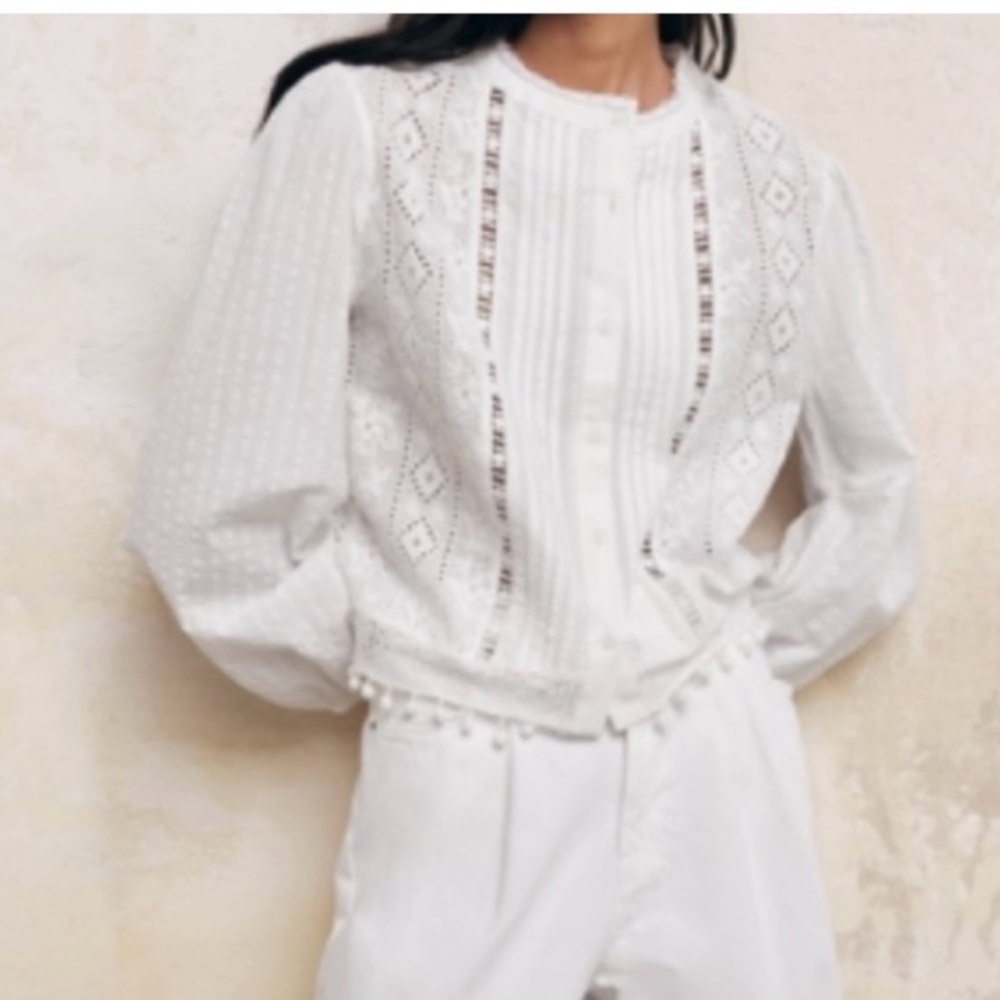 Zara eyelet Top